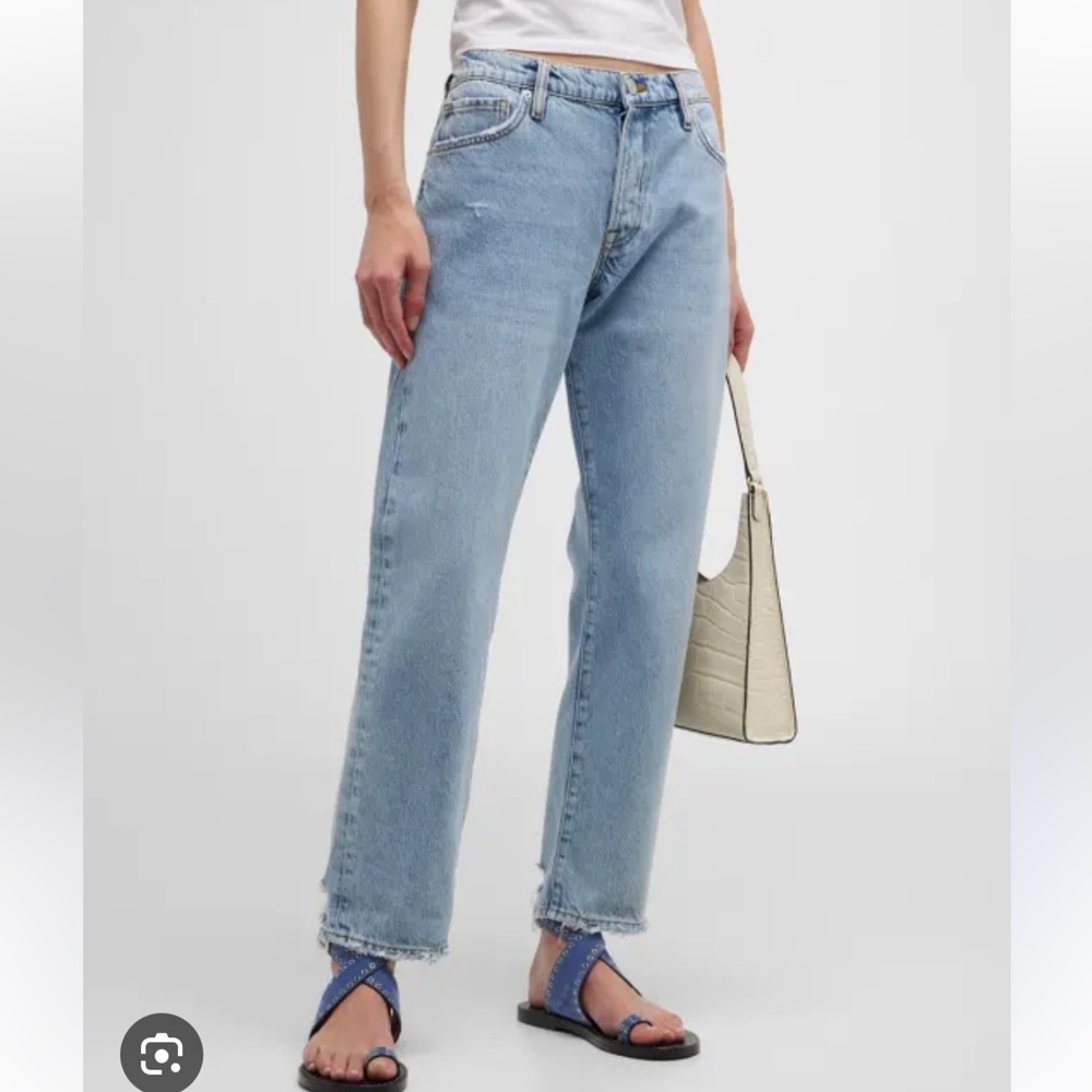 Frame Denim Women's Sky Blue Straight Leg Jeans